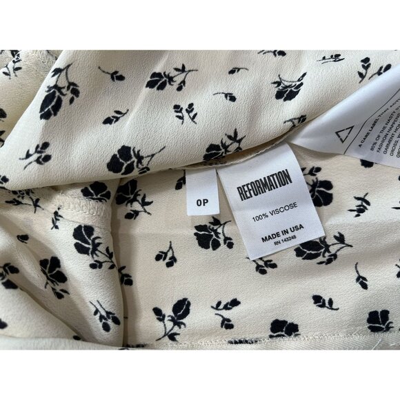 Reformation Wednesday Floral Mini Dress in Cream - Picture 4 of 4